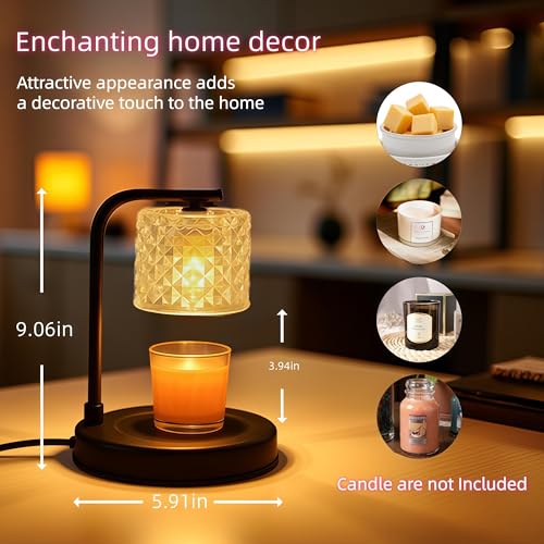 ZOOUS Candle Warmer Lamp with Timer Dimmer, 4 Brightness Wax Warmer for Jar Candles, Spring Home Decor, Easter Mother's Da...
