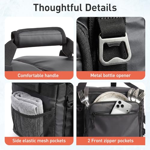 TOURIT 2-Zone Soft Cooler Bag 30/48Cans, Dry & Wet Insulated Beach Cooler, Lunch Bag, Leakproof Ice Chest for Camping, Pic...