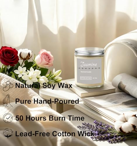 Scented Candle Gift Set, 4 Pack 25oz Soy Wax Candles, 200 Hour Burn Time, Long Lasting Aromatherapy Candles for Home Fragr...