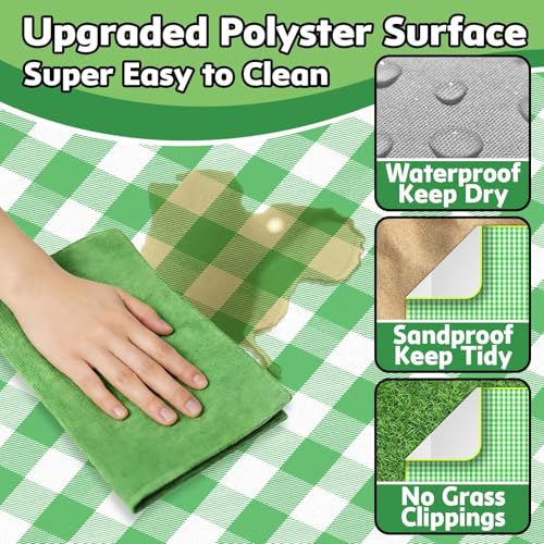 Pesilo Large Picnic Blanket Beach Blanket 70'' x 70'', Outdoor Waterproof Sandproof Foldable Blanket, Camping Garden Grass...