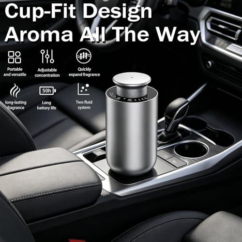 2026 Upgraded Scent Diffuser Kit for Car & Home, Rechargeable Essential Oil Hotel Scent Diffusers with 4 Mist Levels & Tim...