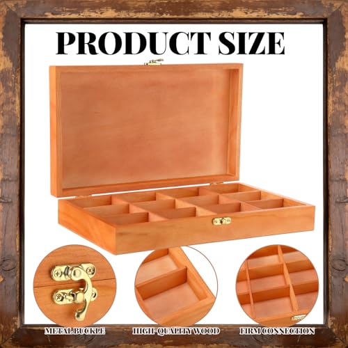 Sliner 2 Pack Wooden Coin Collection Storage Box Solid Wood Coin Holder Slabs Storage Cases Set Keepsake Organizer Boxes f...