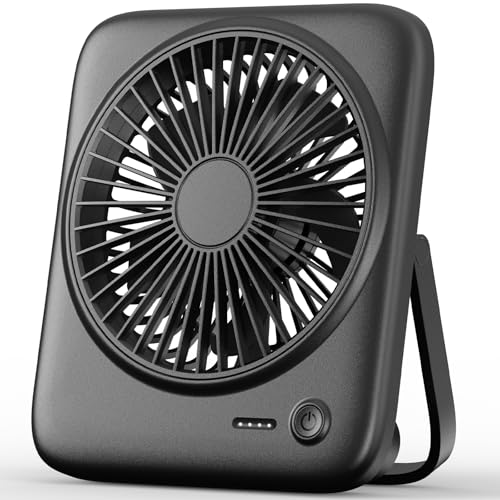 Otlonpe Personal Portable Desk Fan, 4000mAh Small Rechargeable Portable Fan Battery Operated & USB Powered for Travel Slee...