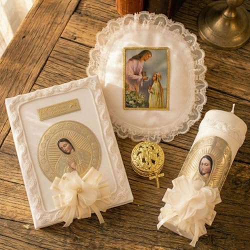 First Communion Bible and Candle - Biblia y Vela de Primera comunión para niña - Vela para Primera comunion niña - First C...
