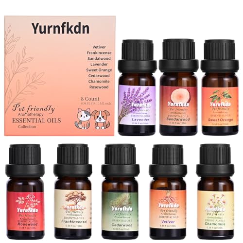 Pet Friendly Aromatherapy Essential Oils Collection,Safe for Dogs and Cats,Natural Relaxation and Stress Relief,Suitable f...