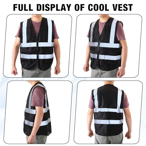 Jexine 2 Pcs Cooling Vest for Men Women, 24 Pcs Ice Packs, Adjustable Ice Vest Cool Jacket for Hot Weather Summer Work Run...