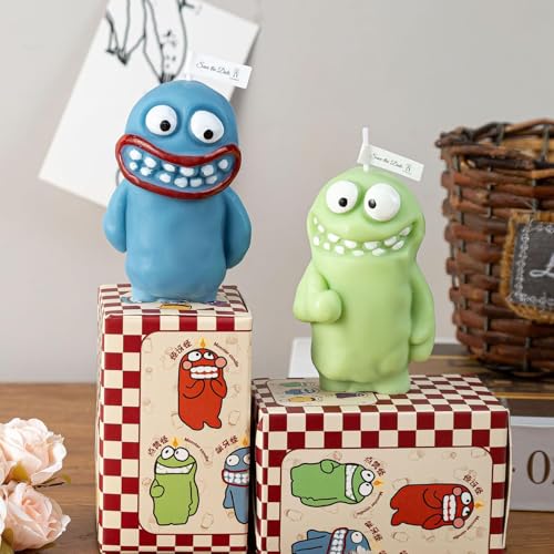 Whimsical Monster Scented Candles – 5 Unique Scents, Fun Decorative Aromatherapy Candle – Handmade Cute Monster Shaped Can...