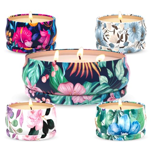 5 Set Highly Scented Candles Gift Set for Home Women, Decorative Natural Soy Wax Aromatherapy Candles for Christmas - 1pc ...
