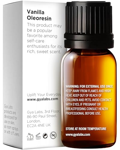 Gya Labs Vanilla Essential Oil - 0.34 Fl Oz - for Hair, Skin, Diffuser, Aromatherapy & DIY Candle Making Scent