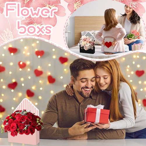 4 Pcs Mother's Day Florist Bouquet Envelope Boxes Mixed Style Flower Bouquet Packaging Gift Paper Boxes Gift Wrapping Enve...