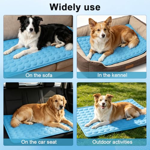 MeiLiMiYu Dog Cooling Mat 2026 Upgraded Arc-Chill Cooling Dog Bed Mat, Washable Pet Cooling Pad (Q-Max>0.4) Cooling Mat fo...