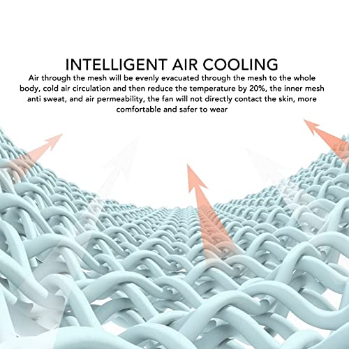 LiebeWH Body Cooling Vest Polyester Cooling Jacket 3 Speed Mode Air Conditioned Clothes with 2 Fans for Hot Weather Work
