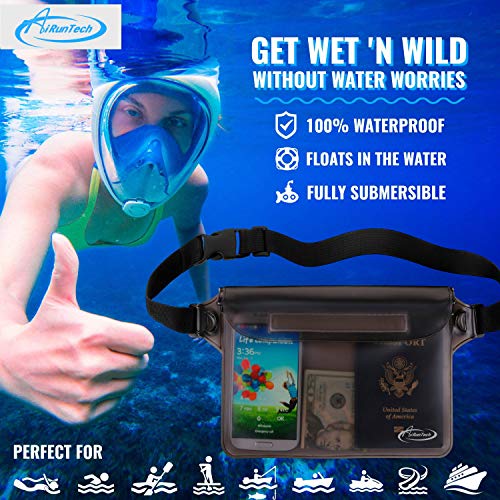 AiRunTech Waterproof Fanny Pack,Phone Pouch Dry Bag for Passport Wallet Purse,Floating Waterproof Bags for Travel Beach Sw...