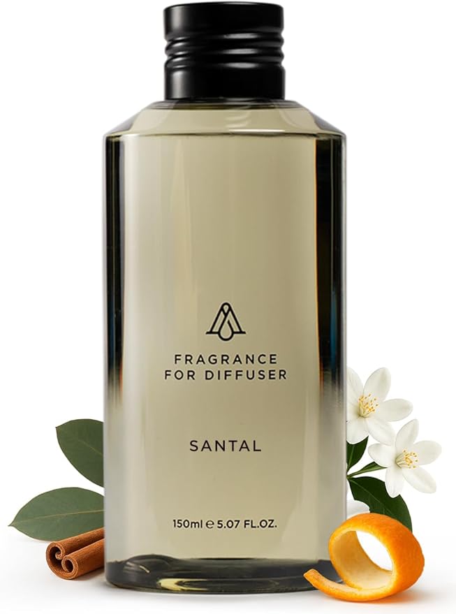 AromaPlan Hotel Scents Santal 5.07 Fl Oz (150ml), Home Luxury Aroma & Hotel Fragrance Diffuser Oil- Hotel Diffuser Oil for...