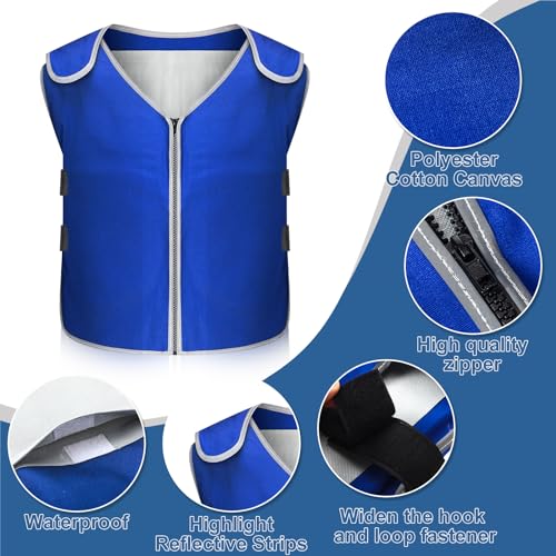 Wesiti 2 Pack Summer Cooling Vest with 40 Pcs Ice Packs for Men Women Ice Work Vest 12 Pcs Bubble Bag Ice Sports Cooling J...