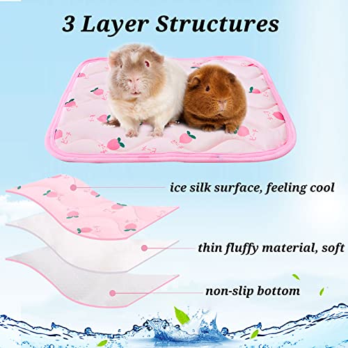 Jevnd 2Pcs Small Animals Cooling Mat, Guinea Pig Cooling Sleeping Pad, Rabbit Cool Pad, Breathable Small Pet Self Hot Day ...
