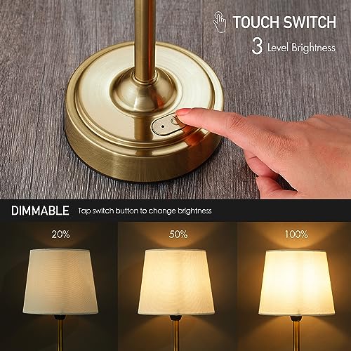O’Bright Seraph - Cordless LED Table Lamp with Dimmer, Built-in Rechargeable Battery, 3-Level Brightness, Patio Table Lam...