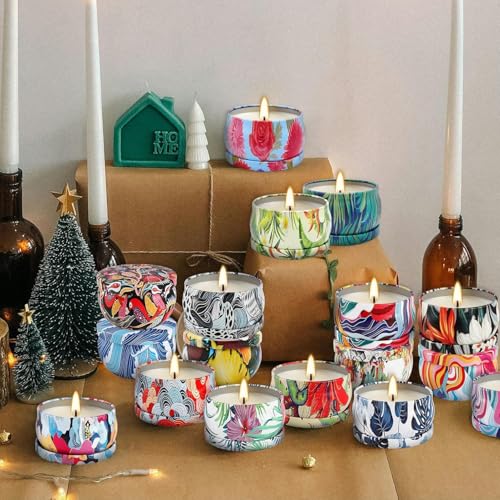 AYIQIW Set 36Pack Scented Candles Gifts Soy Wax Travel Tin Jar Candles for Home 2.5 OZ jar Candles for Mom, Birthday, Than...
