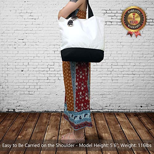TOPDesign 1 | 3 | 6 | 12 | 24 Pack Super Strong Large 12oz Cotton Canvas Tote Bag, Reusable Grocery Shopping Cloth Bag, Fa...