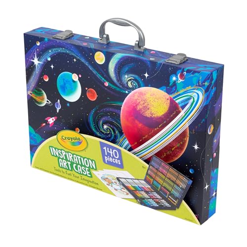 Crayola Inspiration Art Case Space Coloring Set (140pcs), Essential Easter Basket Stuffers, Art Kit for Kids, Crayons, Mar...