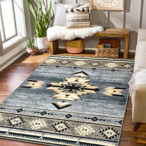 B BENRON Western Rugs for Living Room Bedroom Non Slip, Aesthetic Home Decor for Dining Table Kitchen Porch Nursery, Washa...