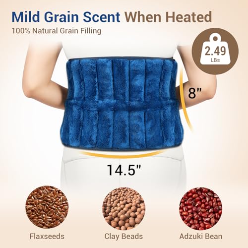 Comfytemp Microwave Moist Heating Pad for Back Pain Relief, Sciatica Recovery Must Have, Microwavable Hot Therapy for Lowe...