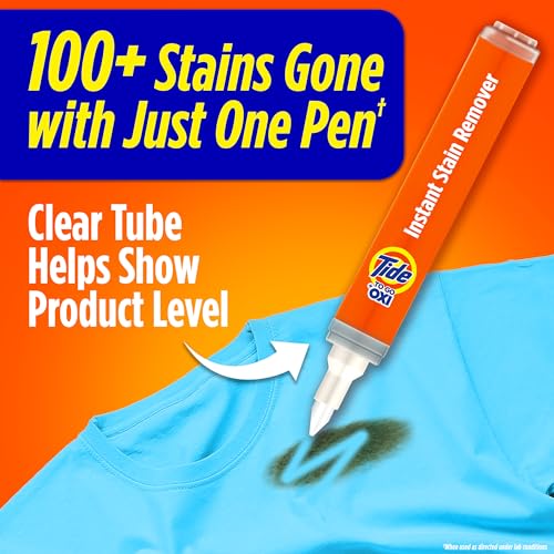 Tide Pen Stain Remover for Clothes, To Go Pen, Instant Stain Remover Pen & Spot Cleaner, Portable & Travel-Friendly, Works...