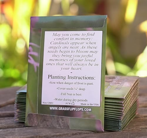 Pack of 25 Pre-Filled Seed Packets Forever in Our Hearts Thoughtful Party Favors for Guests, Funerals, and Memorial Servic...