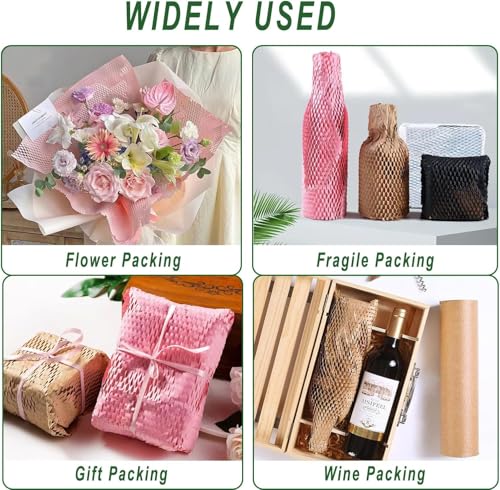 Honeycomb Packing Paper,12 inch x 200 ft Bubble Cushioning Wrap for Packing Moving,Products Gifts Wrapping Paper,Recyclabl...