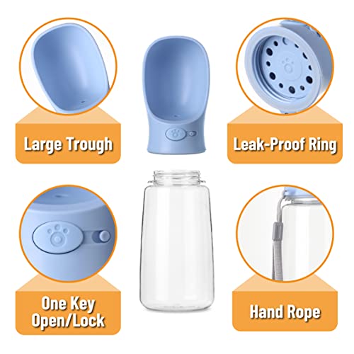 Mr. Pen Portable Dog Water Bottle - 19oz, Blue, Travel & Dispenser for Dogs, Not Dishwasher Safe