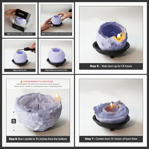 LUMINORA Spiral Scented Candle for Women & Men | Hand-Crafted Decorative Soy Wax Candle | Decor Wick Flower | Unique Twist...