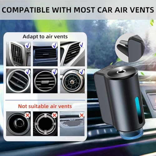 Car Air Freshener Diffuser, Smart Car Air Freshener, Car Diffuser Air Freshener with Three Adjustable Modes, Aromatizante ...