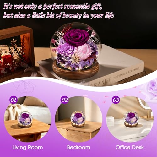 FIACO Mothers Day Flowers Gifts for Mom Flowers for Delivery Prime Birthday Gifts for Women Grandma Gifts Forever Preserve...