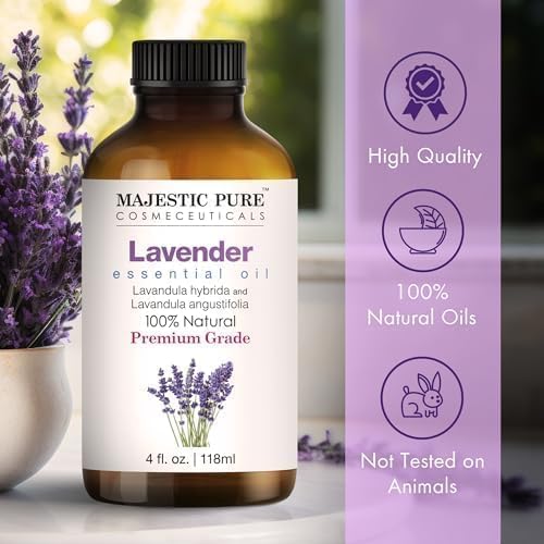 Majestic Pure Essential Oil with Glass Dropper - 100% Pure and Natural - Essential Oils for Diffuser, Aromatherapy, Soap a...