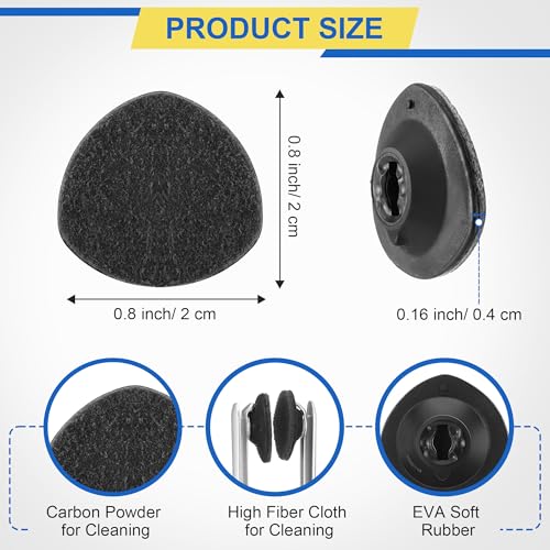 Enhon 4 Pcs Replacement Cleaner Pads Compatible with CarbonKlean Eyeglass Cleaner, Eye Glasses Cleaning Brush Pad Tool, fo...