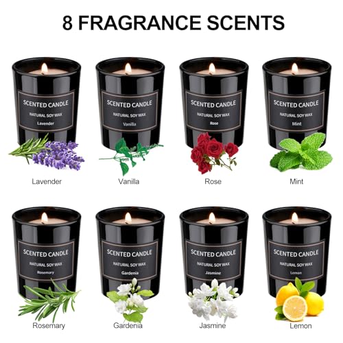 Candle Set, Holiday Scented Candle Soy Candles for Home Scented, Candle Gift Set for Women Men Holiday Candle Aromatherapy...