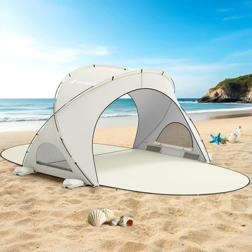 Raynesys Beach Tent Sun Shelter, Beach Shade Tent with UPF50+ UV Protection, Sun Shelter for 1-3 Person, Beaches Shade wit...