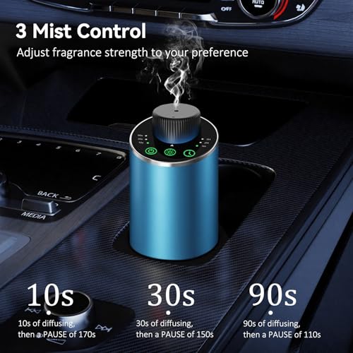 Waterless Essential Oil Diffuser Aromatherapy Scent Diffusers for Home Large Room, Bedroom, Car, Office, Desk, Battery Ope...