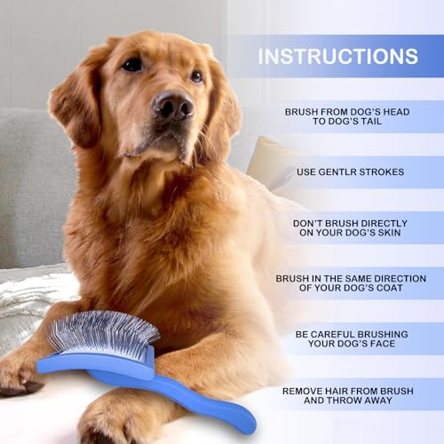 Anrundar Dog Slicker Brush for Golden Doodle Grooming Kit - Dematting Brushes for Goldendoodles, Labradoodles, Poodles - P...