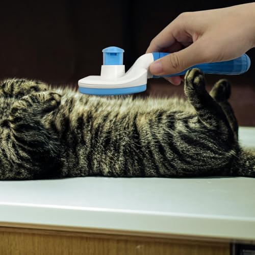 Pet Cleaning Deshedding Brush,Pet Hair Removal Brush for Shedding Massaging Grooming for Small Dogs,Cats,Rabbits(blue)