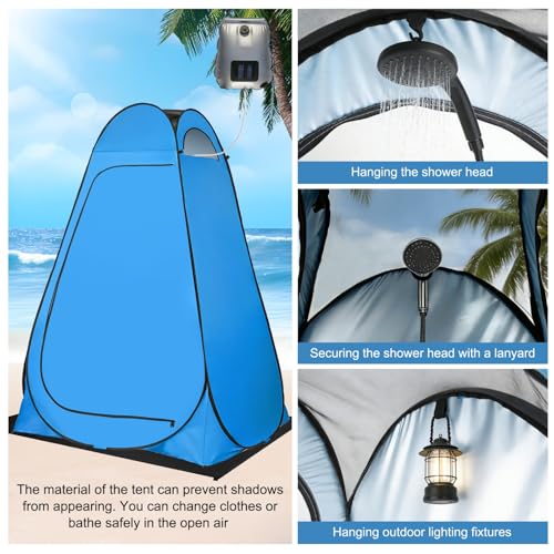 UMIKOOL DIRECT Pop Up Shower Tent, Outdoor Privacy Tent with Removable Bottom, Removable Rain Cover & Windows, Camping Toi...