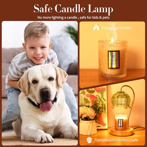 Merrtody Flower Candle Warmer Lamp with Timer & Dimmer - Fits All Jar Scented Candles - Christmas & Mother's Day Gift for ...