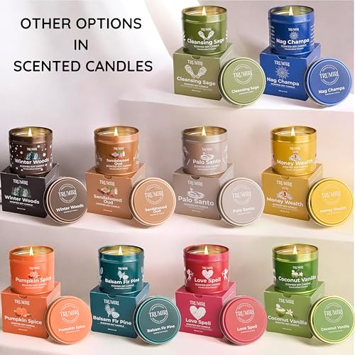Sage Candle for Cleansing House Negative Energy Smudge Kit - 5oz Soy Wax Natural Clean Organic Non Toxic - Aromatherapy Sp...