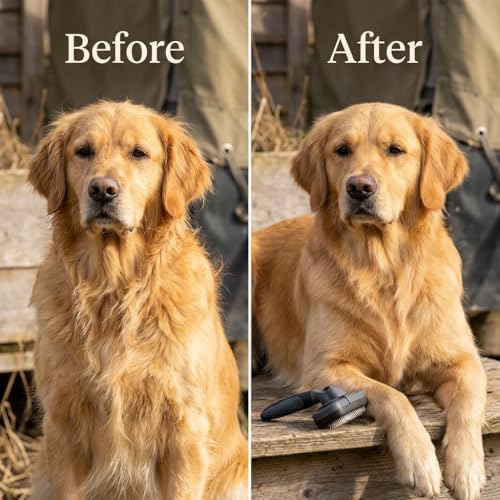 FIELD & FUR Slicker Brush: Essential Dog & Cat Grooming Tool for Shedding, Detangling, and Daily Care - Perfect for Doodle...