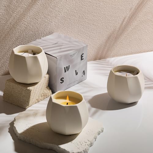 Scented Candle for Home Scented, Luxury Ceramic Candle Jar for Women & Men, Natural Soy Candle for Home Décor, Coconut & T...