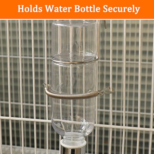 10 Pcs Spring Clips for Rabbit Water Bottles Springs Holder Metal Clips Hanger Replacement for Small Animal Cages Hold Wat...