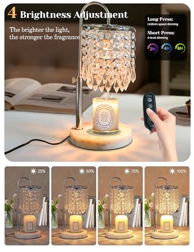 Candle Warmer Lamp with Timer Dimmable, Birthday Gifts for Women, Wax Melt Warmer for House Warming Gifts New Home Decor, ...
