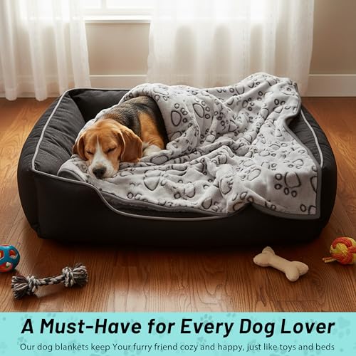 Stuffed® Premium Soft Dog Blanket Washable, 40"x32" Cat Blanket for Indoor Cats Large Medium Small Dog Puppy Essentials (G...