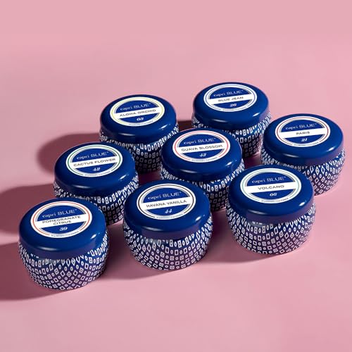 Capri Blue Volcano Scented Mini Tin Jar Candle - Luxury Candles for Home Scented with Tropical Fruit & Sugared Citrus - So...