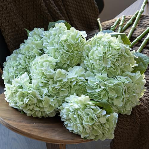 DUYONE 3PCS 22 inch Lifelike Artificial Hydrangea Large Flowers Artificial Flowers Dry Flowers Outdoor Wedding Christmas O...